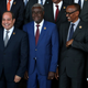 Abdel Fattah el-Sisi, president of Egypt (L), Moussa Faki Mahamat (C), chair of the African Union Commission (AUC) and Rwanda’s president Paul Kagame (R) at the African Union (AU) in Addis Ababa, Ethiopia, Feb.10, 2019.